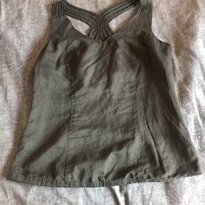 Akira Sz L Green Strappy Tank Great in Fall/Winter